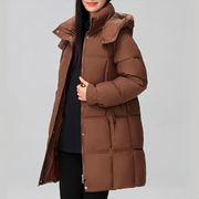 Caroline - Quilted Long Women's Coat