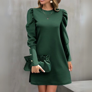 Vera - Elegant Mini Dress with Puff Sleeves