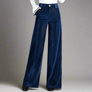 Rozina - Elegant Velour Corduroy Trousers