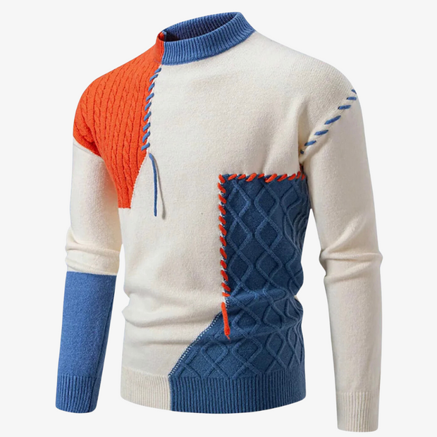 Theo - Vibrant Patchwork Sweater