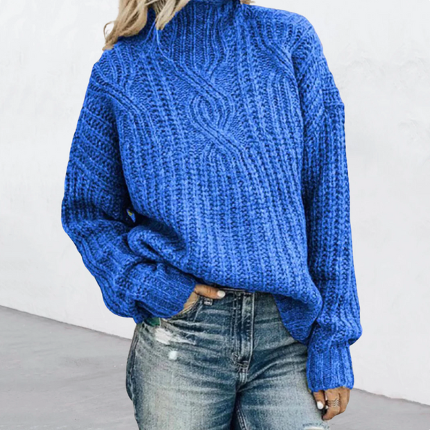 Eliza - Twisted Knit Turtleneck Sweater