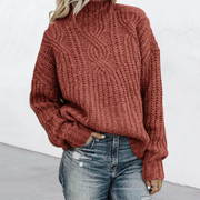 Eliza - Twisted Knit Turtleneck Sweater