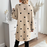 Alicia - Elegant Cardigan with Heart Pattern