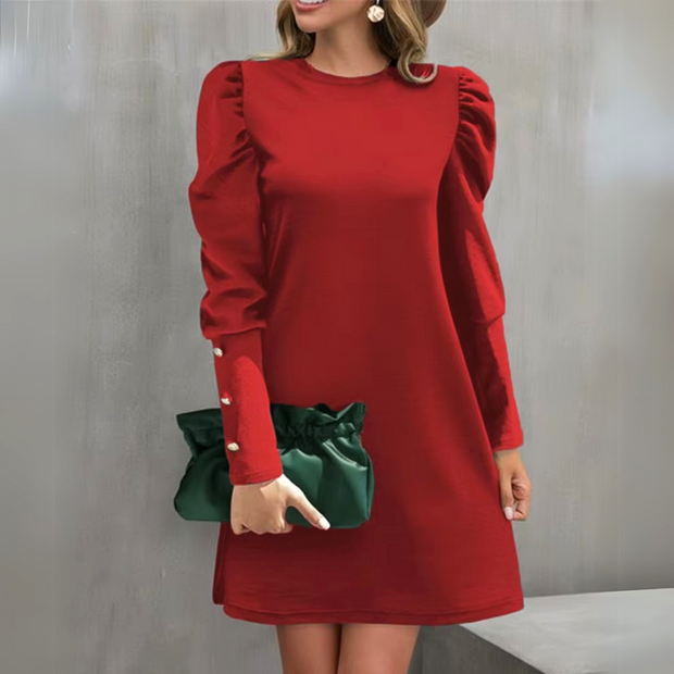 Vera - Elegant Mini Dress with Puff Sleeves