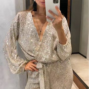 Lien - Sparkling Sequin Party Jumpsuit