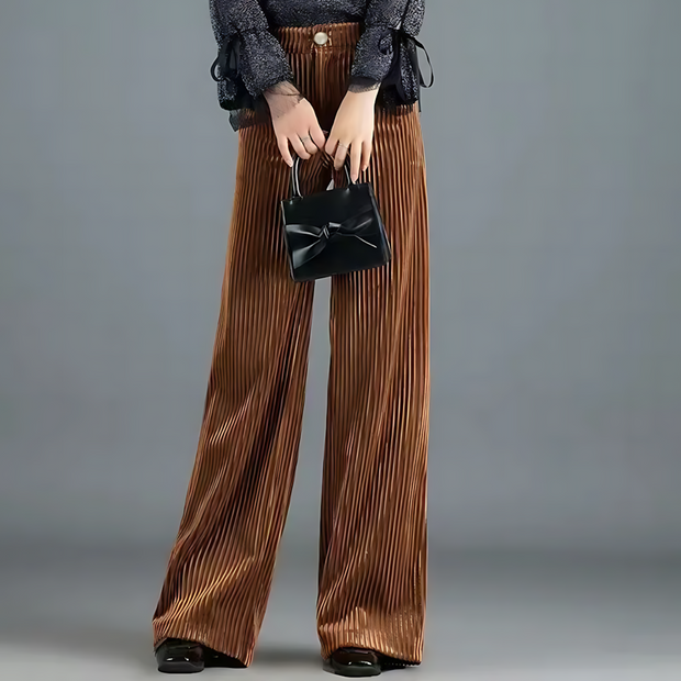 Rozina - Elegant Velour Corduroy Trousers