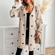 Alicia - Elegant Cardigan with Heart Pattern