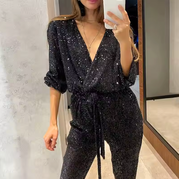 Lien - Sparkling Sequin Party Jumpsuit