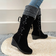 Paula - Luxury Winter Wedge Heel Boots