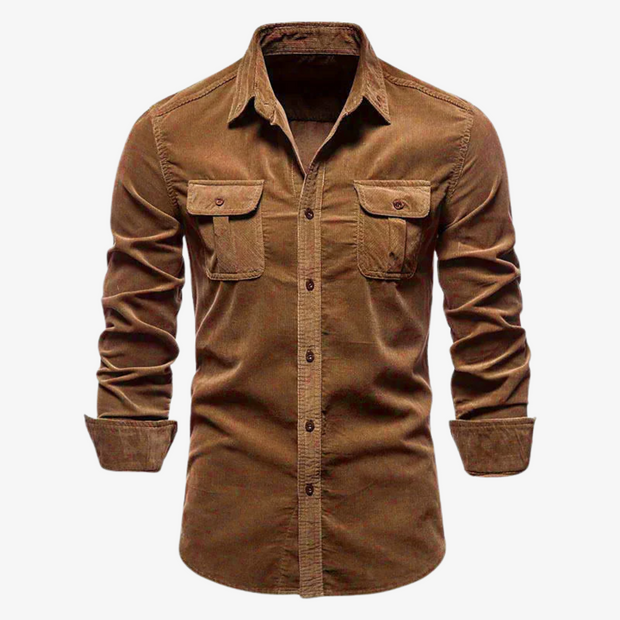 Eli – Casual Corduroy Long-Sleeve Polo