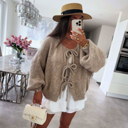 Maria - Elegant V-Neck Lace Cardigan Jumper