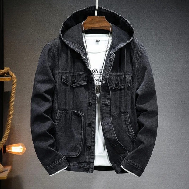 Tobias – Hooded Vintage Denim Jacket