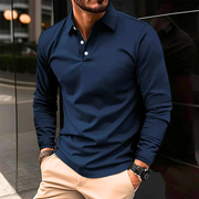 Joshua - Casual Long-Sleeve Polo Shirt