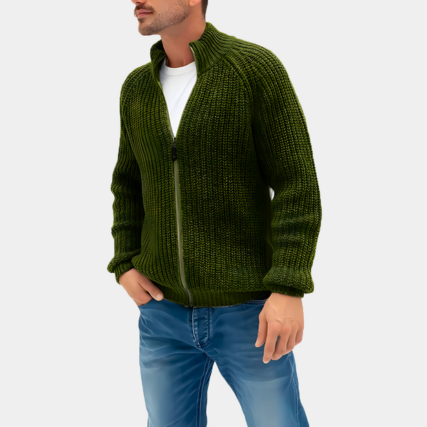 Ben - Classic Knitted Zip Sweater