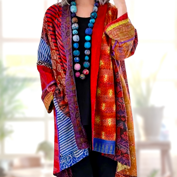 Diana - Colorful Loose-Fit Boho Cardigan