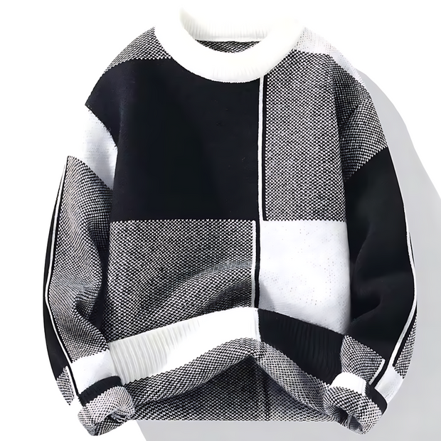 Tomas - Checked Knitted Sweater