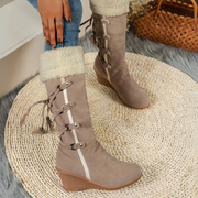 Paula - Luxury Winter Wedge Heel Boots