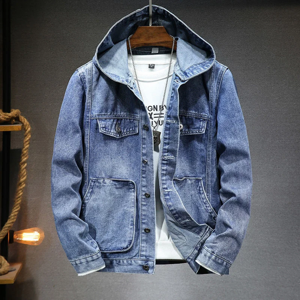 Tobias – Hooded Vintage Denim Jacket