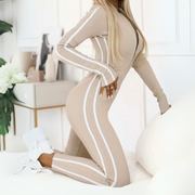 Magdalena - Winter Jumpsuit with Stripes