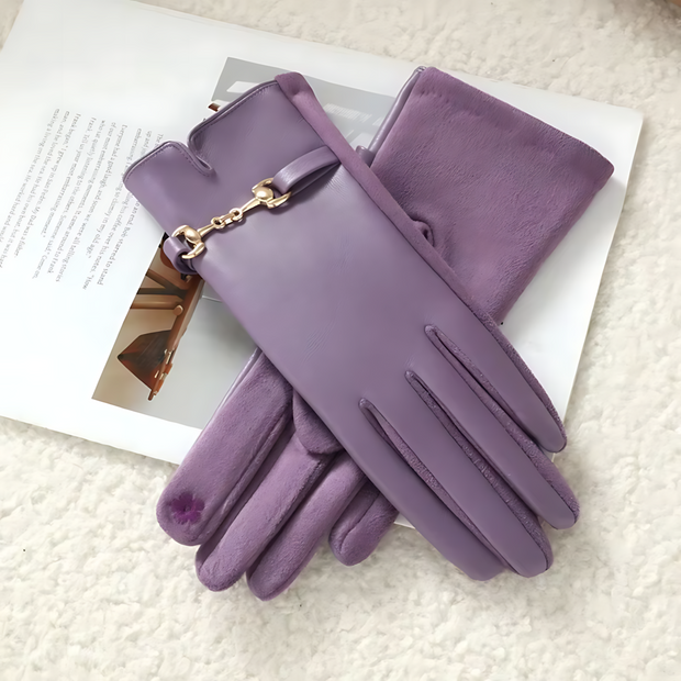 Elin - Fashion Suede and Leather Winter Gloves