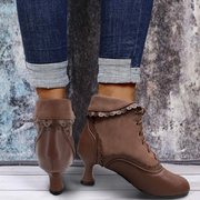 Róża - Vintage Suede Ankle Boots