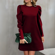 Vera - Elegant Mini Dress with Puff Sleeves