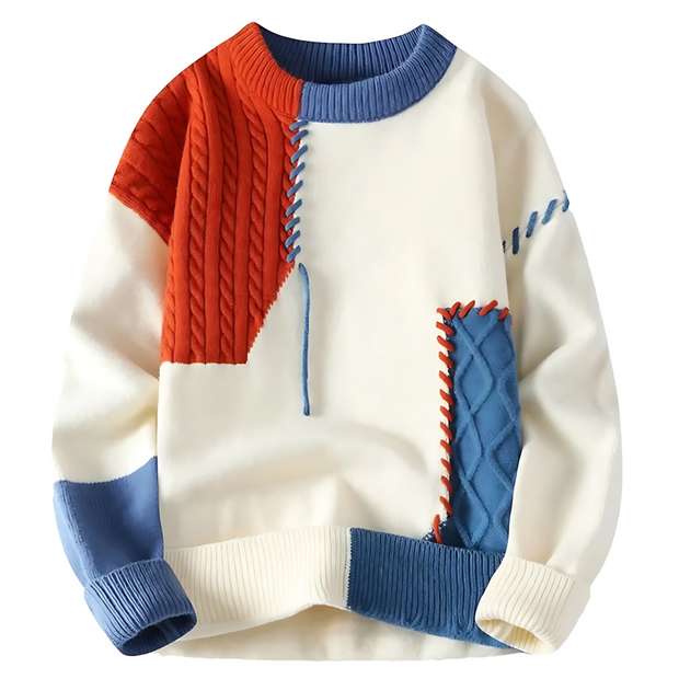 Elijah – Stylish Patchwork Sweater