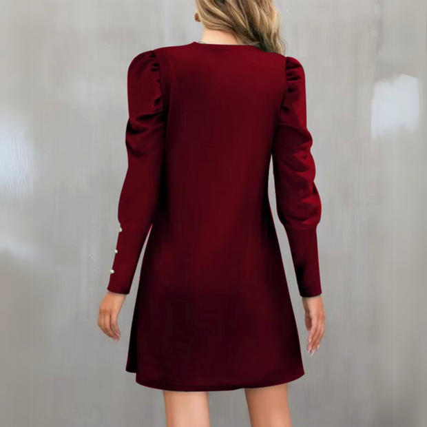 Vera - Elegant Mini Dress with Puff Sleeves