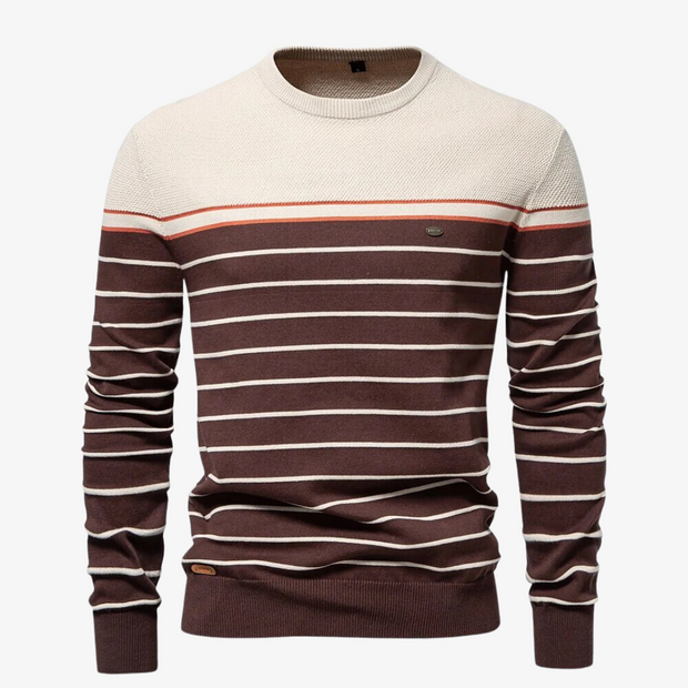 Rik - Striped Knitted Pullover Sweater