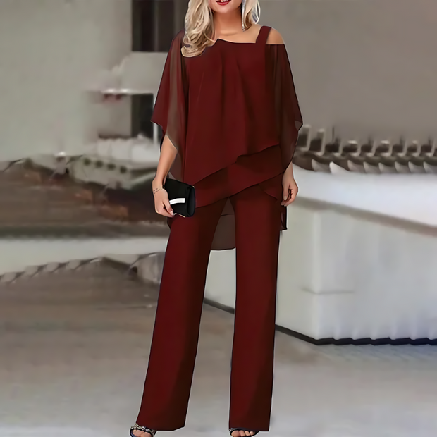 Eveline - Off-Shoulder Elegant Two-Piece Set