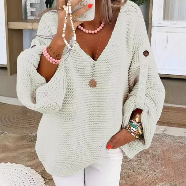 Iza - Cozy Knitted Sweater with Adjustable Sleeves