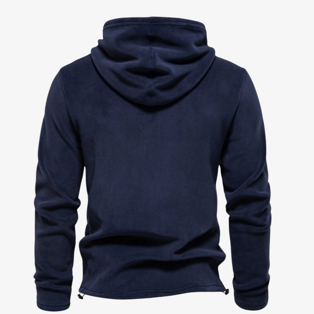 Daan - Trendy Fleece Hoodie with Drawstring