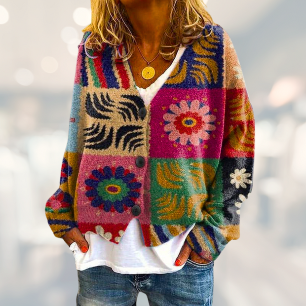 Jolanda - Comfortable Colourful Cardigan