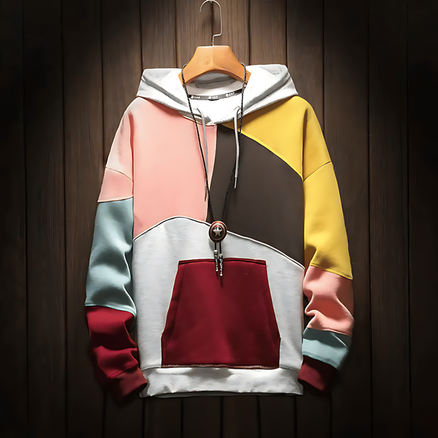 Luuk - Oversized Patchwork Hoodie