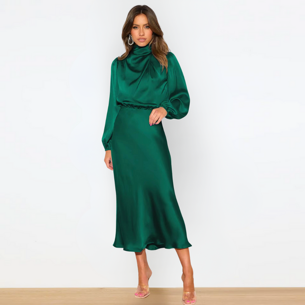 Ludwika - Elegant Long Satin Dress