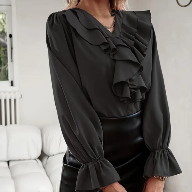 Theresia - Elegant Women's Ruffle Blouse