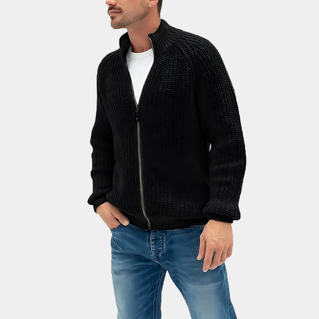 Ben - Classic Knitted Zip Sweater