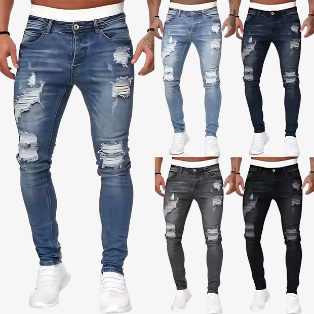 Marcus - Ripped Slim-Fit Denim