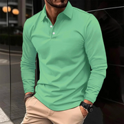 Joshua - Casual Long-Sleeve Polo Shirt