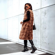 Calista - Long Winter Coat Vest