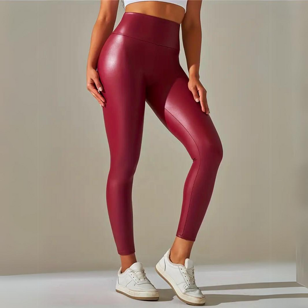 Natalie - Casual Leather Women's Leggings