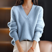 Sabina - Luxury Cashmere V-Neck Jumper