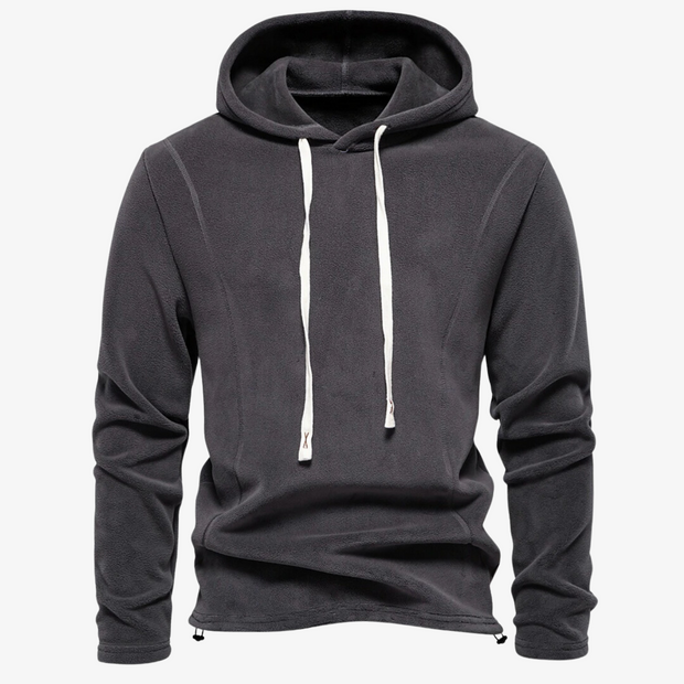 Daan - Trendy Fleece Hoodie with Drawstring