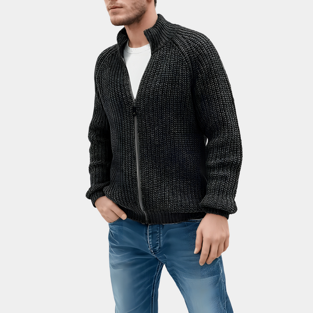 Ben - Classic Knitted Zip Sweater