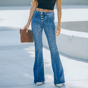 Maeva – Elegant Flared Denim Pants