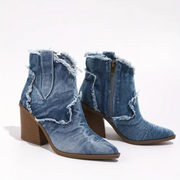 Elisa - Trendy Denim Ankle Boots