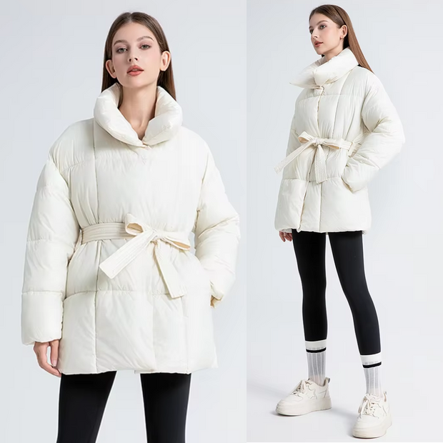 Ewa - Chic Winter Coat with Belt