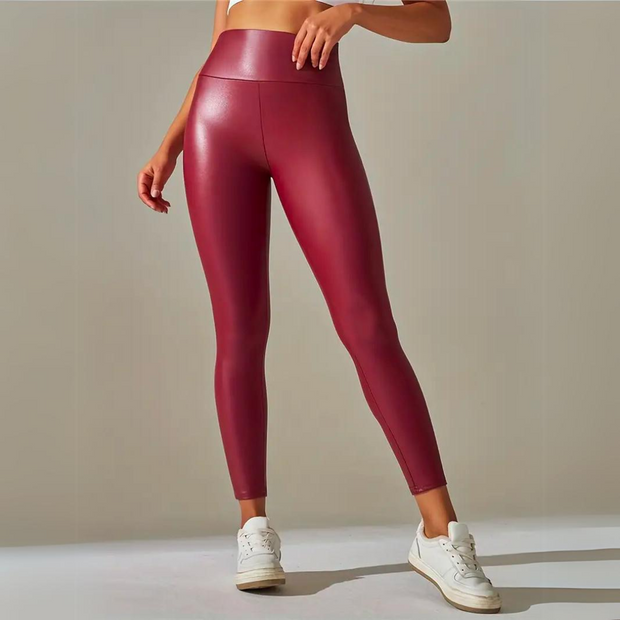 Natalie - Casual Leather Women's Leggings