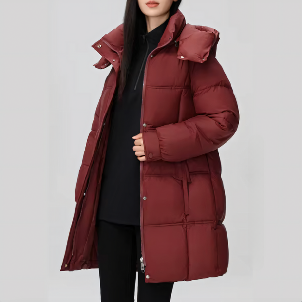 Caroline - Quilted Long Women's Coat