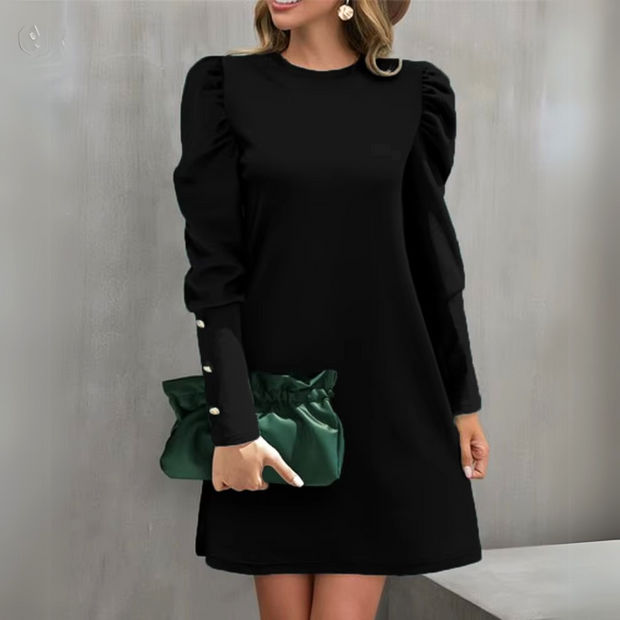 Vera - Elegant Mini Dress with Puff Sleeves